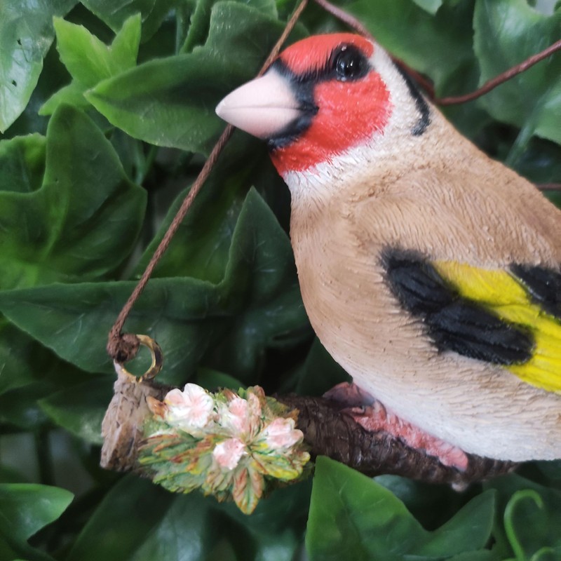 Vivid Arts - Hanging Goldfinch on Branch - HGF-019
