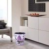 Scakbyer 10L/2.64 Gallon Trash Can Waterproof PU Leather Flowers Pattern