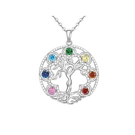 Hamsa Hand of Fatima Evil Eye Pendant Necklace Stainless Steel Lucky Protection Prayer 7 Chakra Yoga Necklace for Women Men Gift-Style C