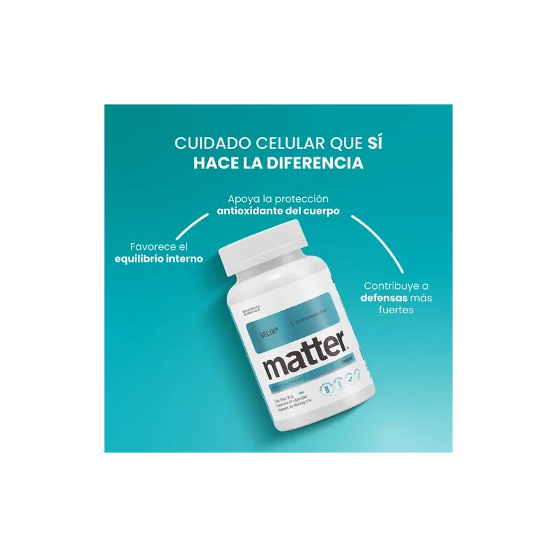Matter Selix Suplemento Selenio Apoyo Antioxidante Protección Celular Cápsulas