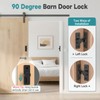 Heavy Duty 90 Degree Barn Door Lock, Zinc Alloy Security