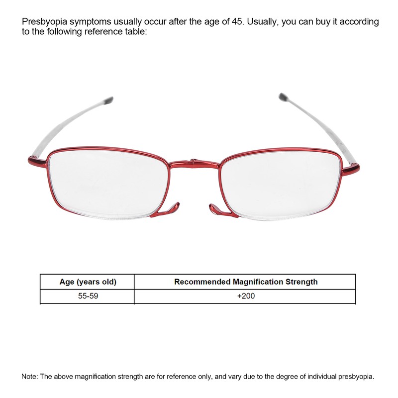 Blue Light Blocking Reading Glasses Fashionable Folding Multifocal Presbyopic Glasses(+200