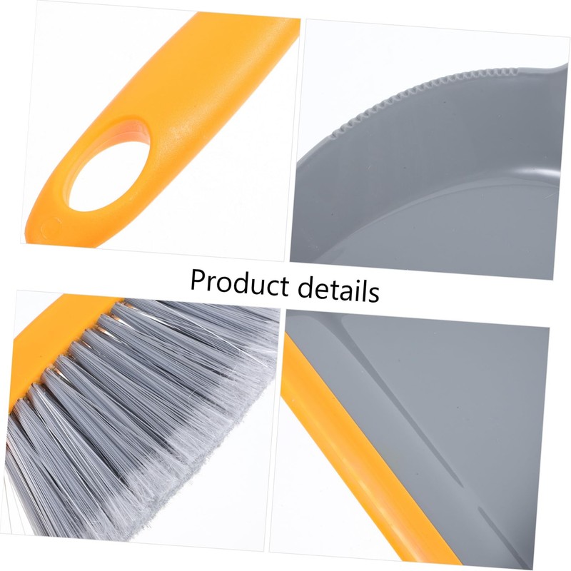 KOMBIUDA 1set Mini Dustpan and Broom for Desktop Cleaning Compact