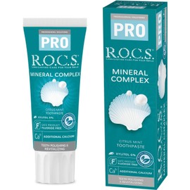 R.O.C.S. Rocks PRO Mineral Complex (Mineral Formulation) Teeth Enhancement, Mineral Whitening, Whitening Teeth Brush, 3.3 oz (94 g)