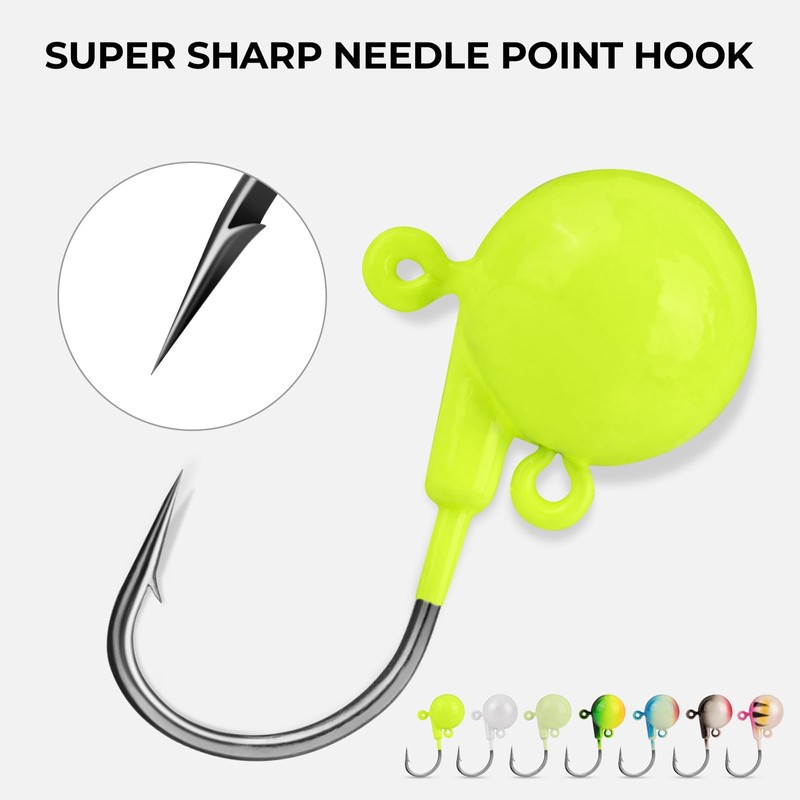 MadBite Dead Drop Jig Heads with dual attachment points 5/16oz