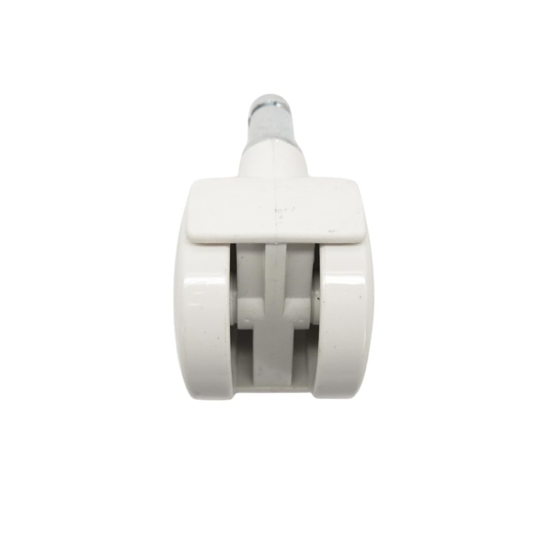 Chromcraft Replacement Dual-Wheel Chair Caster Castor Rolling Wheels (White; Set