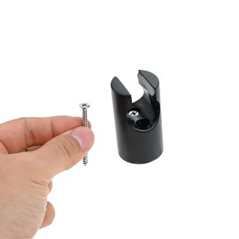 Hicello Wall Mounted Black Shower Head Holder | Shower Head Holder with Screws | Stainless Steel Bracket for G 1/2 Inch Head Holder