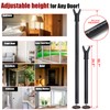 2 Pack Door Security Bar – Anti-Slip 600LB Heavy Duty