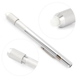 VASTOOLS Soapstone Holder Set, Flat and Round Soapstone Holder, Extra 10pcs Soapstone Refills, for Welders, Mark White Clear and Removable Markings, Best for Welding