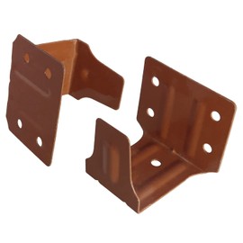 ZZLZX 4PCS Blinds Installation Support Frame, Brown Wooden Window Blinds Headrail Brackets, Center Support Brackets Mounting Brackets for Window Blinds and Valance Installation