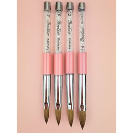 Acrylic Nail Brush (Size 10) - Kolinsky Acrylic Brush for Acrylic Powder, Gold Handle Acrylic Brush for Acrylic Nail, Acrylic Brush for Nails, Nail Acrylic Brush for Beginner and Professional