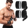 1 Par de Muñequeras Elásticas para Gym y Crossfit Negro