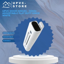 Upvc Door Hinges - 110mm Adjustable Flat Butt Hinge White