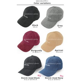 Rulu & Berry Cap, Women's, Men's, CAP, Summer, Black, White, Cute, Deep, Plain, Logo Included, Low Cap, Curved Cap, Unisex, plain black