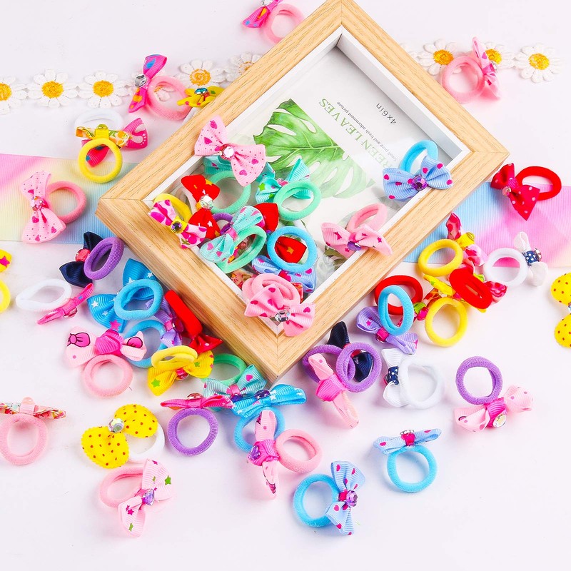 Candygirl Elastic Hair Bobbles for Baby Girls, Kids Cute Hair