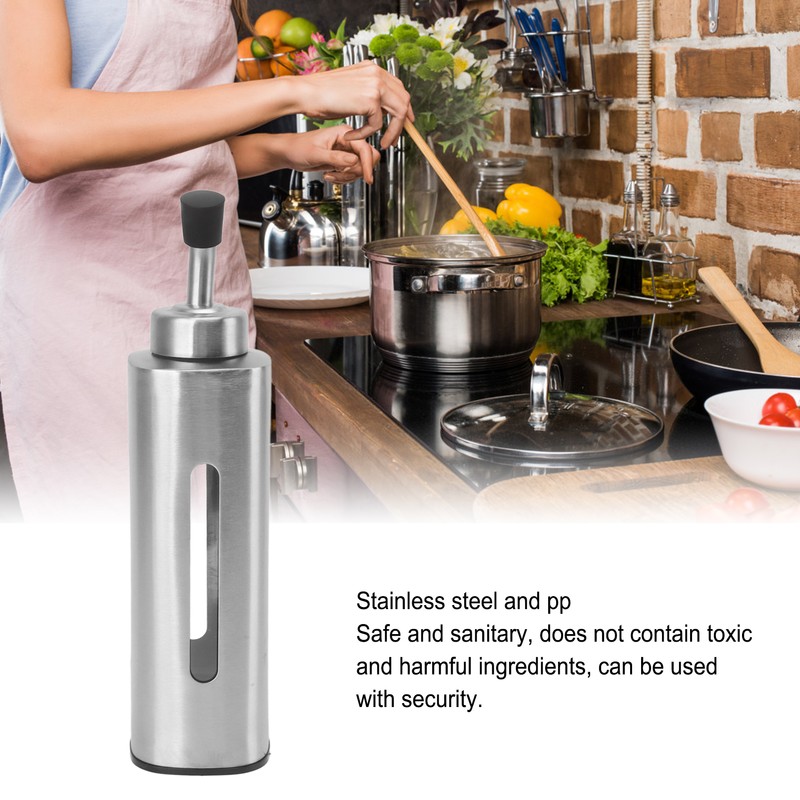 220ml Oil Dispenser Bottle Stainless Steel Oil Bottle Sauce Container