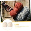 jojofuny 2 Rolls Multi Color Supple Crocheting Yarn Soft Worsted