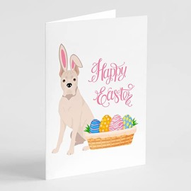 White Boxer Easter Greeting Cards and Envelopes Pack of 8