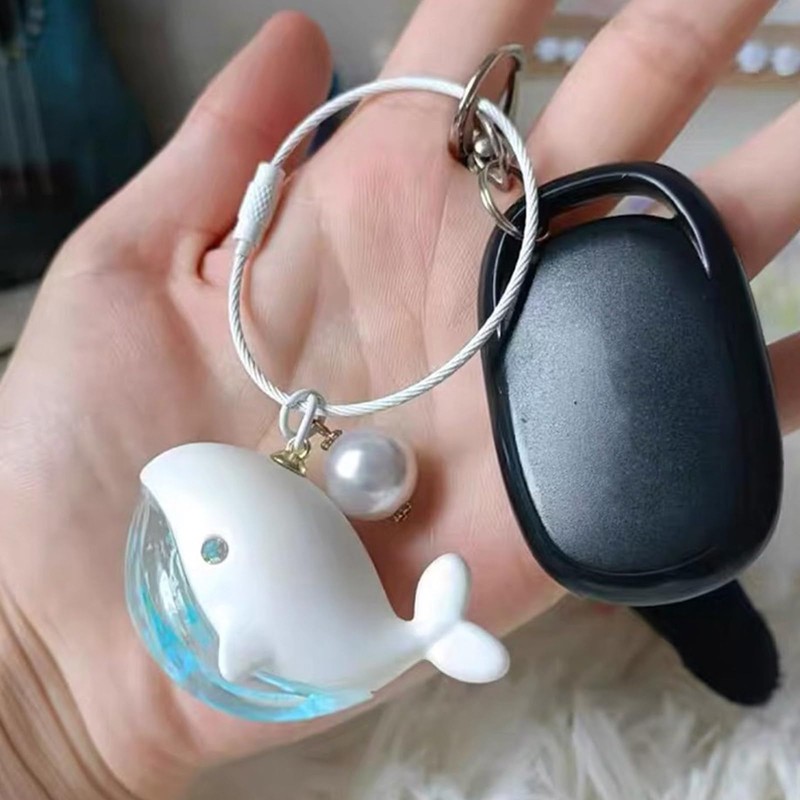 LUOFENG Whale Keychain,Whale Keychain,Sea Animal Keychain for Car Bag Keychain