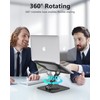 NTMY Adjustable Laptop Stand for Desk,360 Rotating Laptop Stand,Foldable Laptop