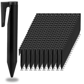 Ground Pegs for Robotic Lawnmower Boundary Cable: Pack of 200 Ground Pegs Robotic Lawnmower Boundary Cable Hooks Ground Hooks Garden Pegs Plastic Ground Spike