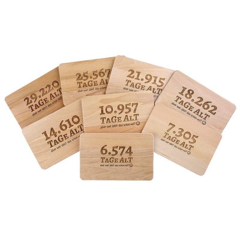 Bread Board with Saying for the 70th Birthday - Tage