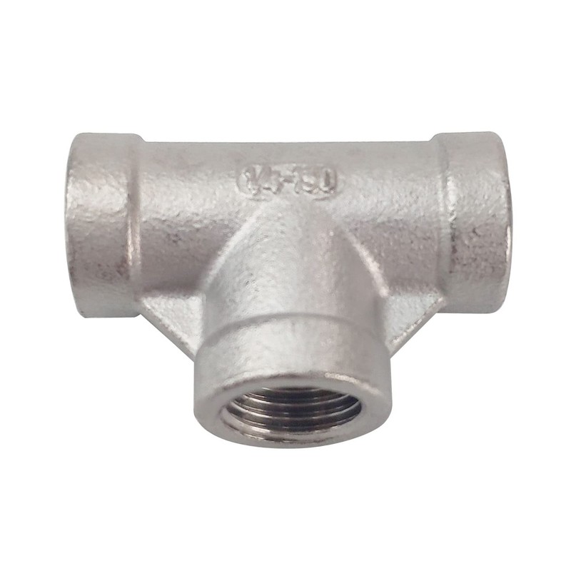 LOZOME 1-1/2" Stainless Steel Tee Female NPT Threaded T Shaped