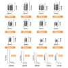 YIXISI Set Screws Set, Stainless Steel Cup Point, Hex Hexagon