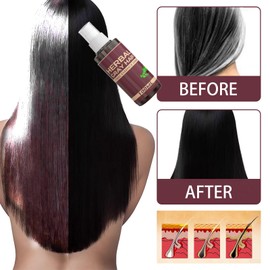 Herbal Gray Hair Spray, Hair Darkening Conditioner Spray, Herbal Hair Coloring Spray, Hair Darkening Conditioner, Reverse Grey Hair,Hair Coloring Essence for 4 Weeks Gradual Results (2-pcs)