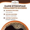 Fresh Roasted Coffee, Dark Ethiopian Yirgacheffe Kochere, 12 oz, Dark