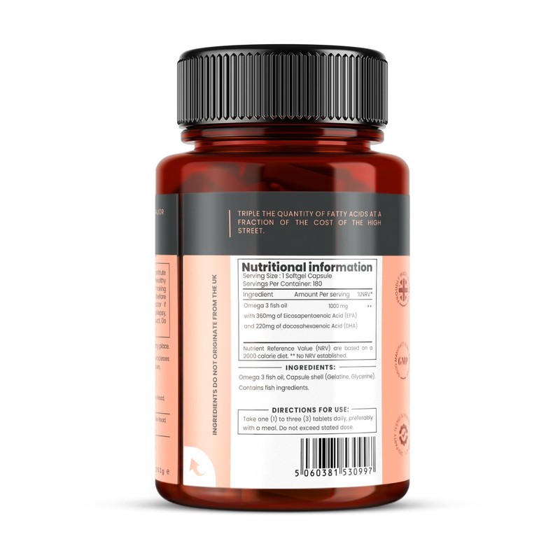 Pureclinica Pureclinica Triple Strength Omega 3 1000mg x 360 Capsules