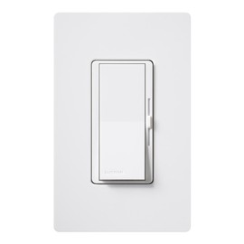 Lutron Diva LED+ Dimmer Light Switch for Dimmable LED, Halogen, and Incandescent Bulbs, 150 Watt, Single-Pole or 3-Way, DVCL-153P-WH, White (2-Pack)