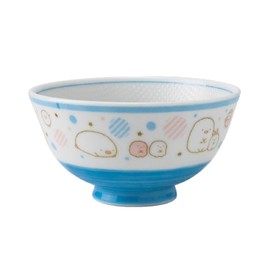 Asahi Koyo SG21-01 Sumikko Gurashi Rice Bowl, Dot, Light Blue, Diameter 4.3 x Height 2.4 inches (11 x 6 cm)