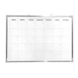 Flipside Products 18" x 24" Aluminum Framed Calendar Magnetic White Dry Erase Board, Calendar Monthly, Wall Mounted, Monthly Planner
