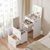 PulseFay Compact Vanity with 3 Drawers, 3 in 1 Vanity