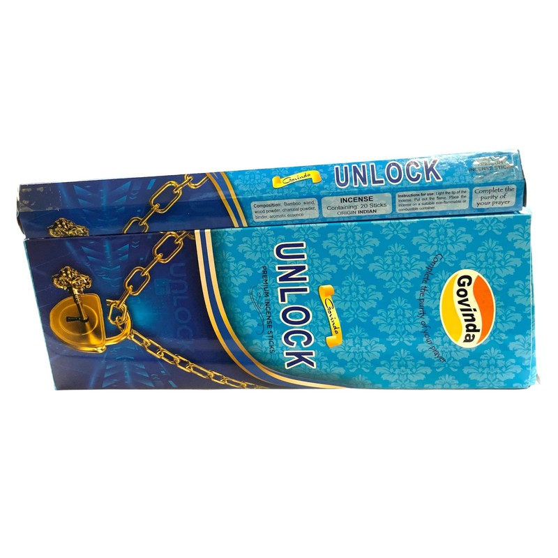 Govinda Incense - Unlock - 120 Incense Sticks, Masala Coated