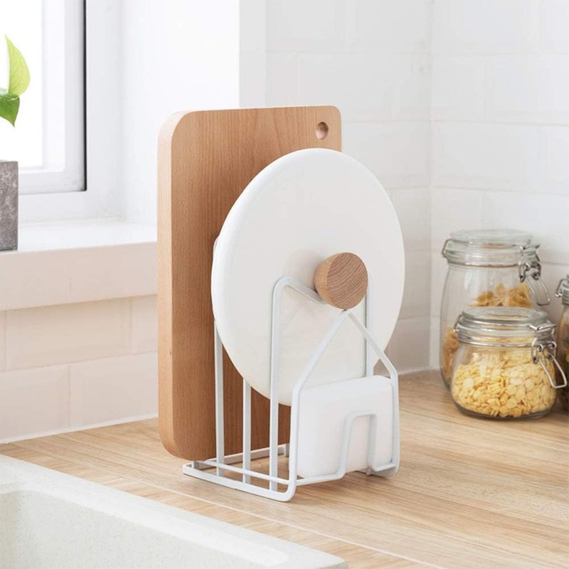 QINGQIU Cutting Board Stand, Large Capacity, Stable, Durable, Hygienic, Cutting