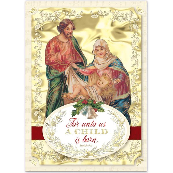 Punch Studio Holy Family Dimensional Holiday Boxed Cards Featuring 12