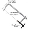 Strong Hand Tools UD65 Light Duty Utility Clamp, 6.5" Capacity,
