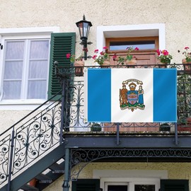 3×5 FT Edmonton City Flag,Large Canada Alberta Decor,Double Side Digital Printed 150D Polyester Banner With Canvas Header Brass Grommet For Outdoor Indoor Parade Car