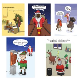 LimaLima Funny Christmas Card Pack 10 Cards Multipack Rude Humorous Designs For Men & Women