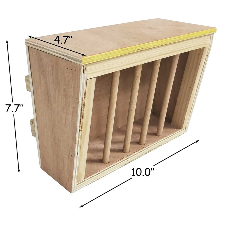 kathson Rabbit Hay Feeder Rack Wooden Food Feeding Manger Bunny