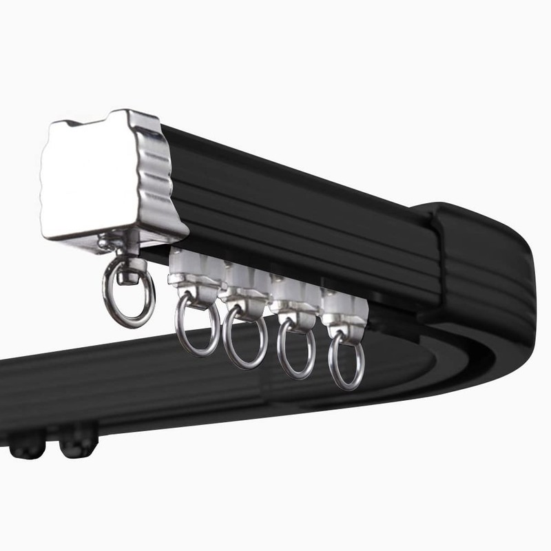 ZSHINE Curtain Single Tracks Heavy-Duty Curtain Rails 90 Degree Connector