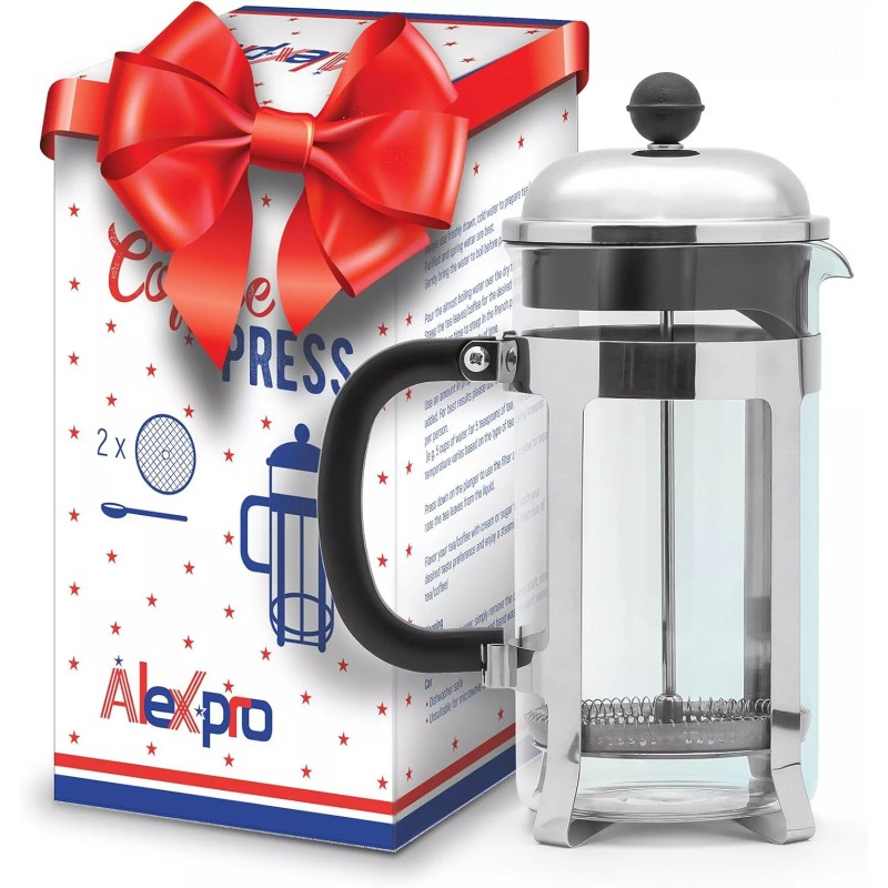 ALEXPRO VR Stainless Steel French Press - 1000 ml -