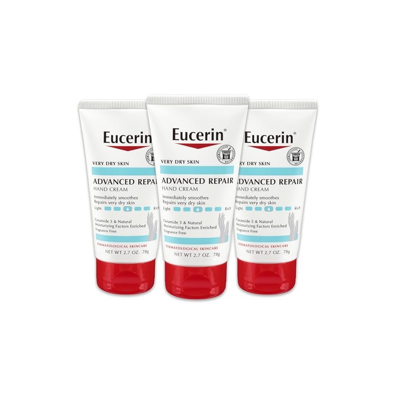 Eucerin Advanced Repair Hand Creme, 2.7 Ounce (Pack of 3)