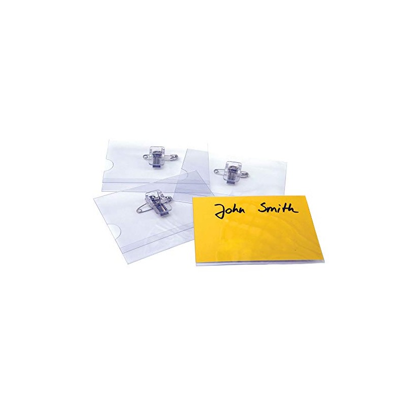 Announce Combi Clip Name Badge, 40 x 75 mm, Pack