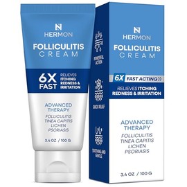 Hermon- Crema para el tratamiento de la foliculitis: tratamiento eficaz para la foliculitis del cuero cabelludo, rostro y cuerpo 100 g