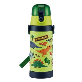 Skater Dinosaur Dinosaur 3D One Touch Stainless Steel Insulated Bottle 480ml / 스케이터 다이노사우르스 공룡 3D 원터치 스텐 보냉 보틀 480ml