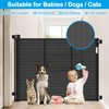 Reinforced 42 Inch Extra Tall Retractable Dog Gate with Reinforced