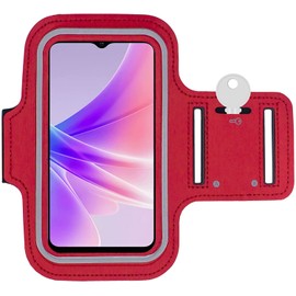 DN-Technology Oppo A77 Armband Case - For Gym, Running, Cycling, Horse Riding and Outdoor Sport etc for Oppo A77 (RED)